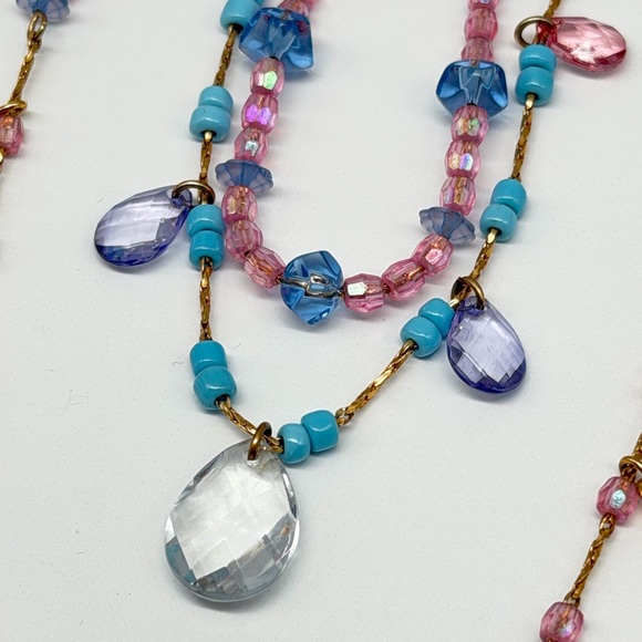 Joan Rivers Signed 3-Strand Beaded Statement Necklace – Pastel Drops | 26” - Picture 13 of 16